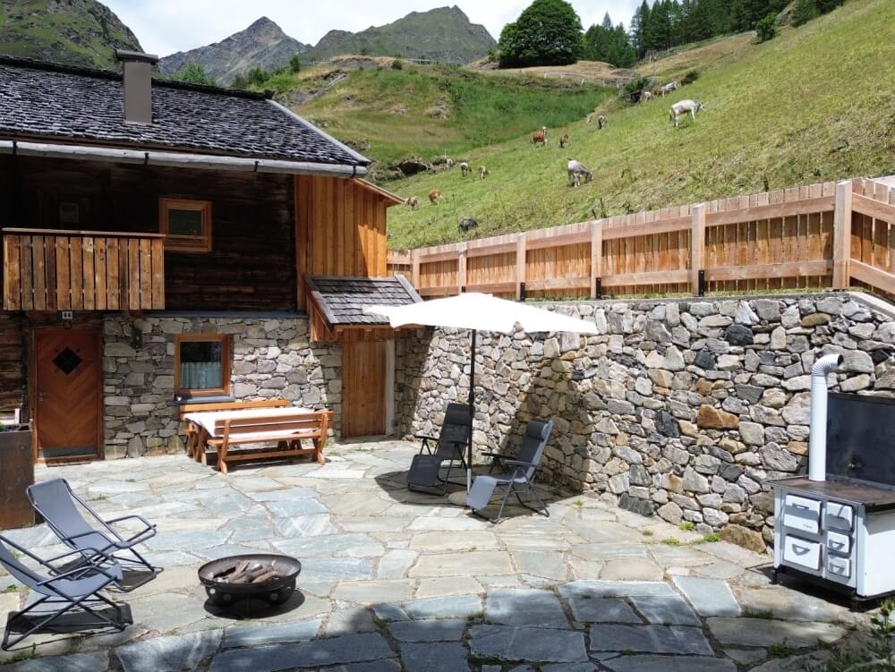 Bergchalet Englhof - Terasse
